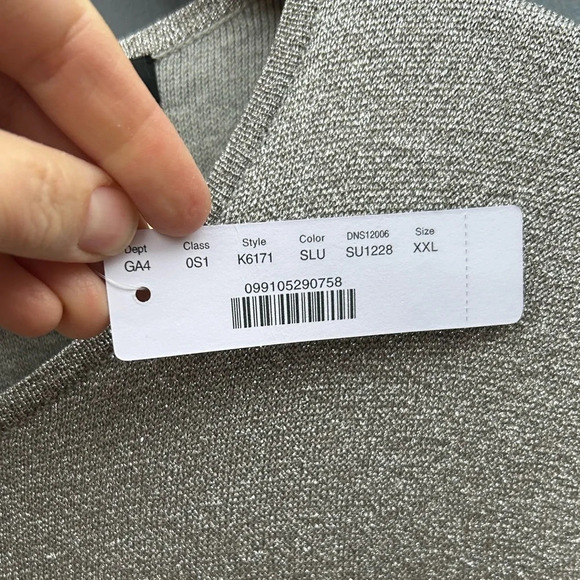 J Crew Madison Lurex Silver Metallic Jumpsuit, BNWT, size XXL - Picture 8 of 11